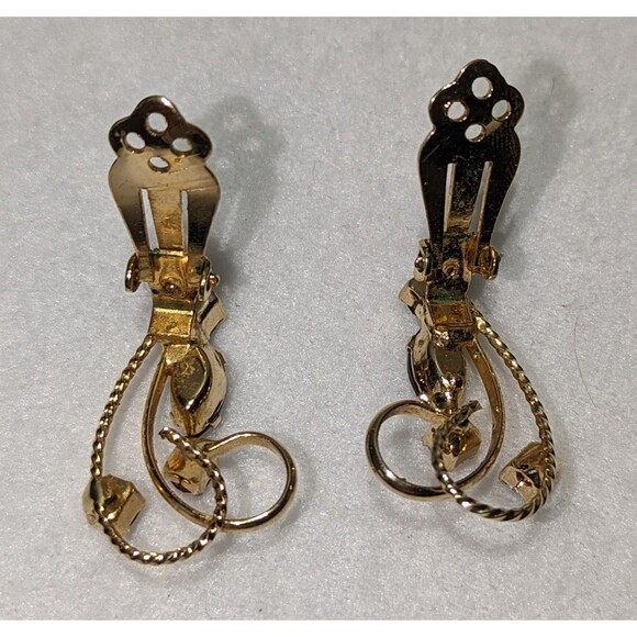 Vintage Prong Set Faceted Purple Pink Lavender Clip On Earrings - Picture 3 of 7